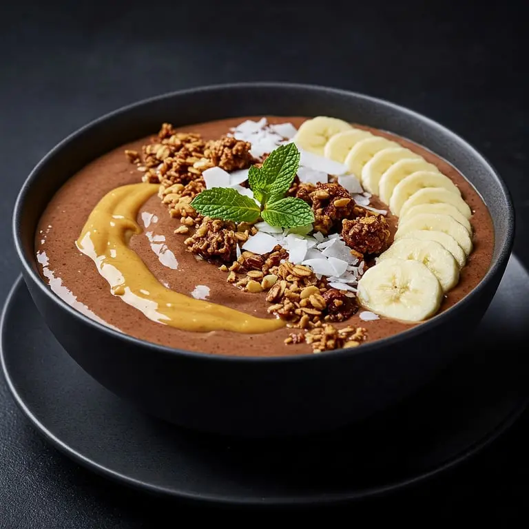 Kakao ve Fıstık Ezmeli Smoothie Kasesi